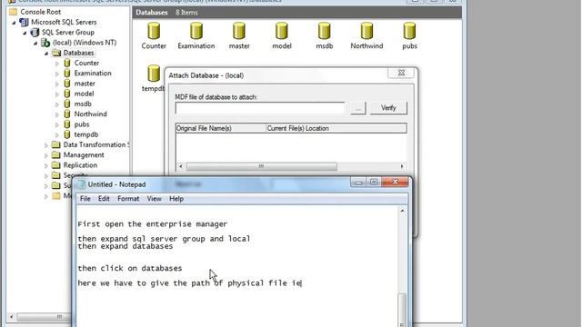 SQL Server Tutorial -Part2-HOW TO ATTACH DATABASE TO SQL SERVER смотреть онлайн