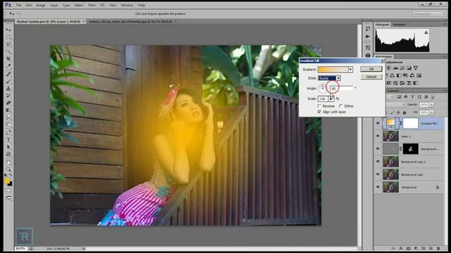Photoshop Gradient Color Effect - PHOTOSHOP CS6 TUTORIAL смотреть онлайн