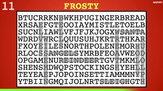 Word Search Puzzles #9 (Christmas Words) - Find All 20 Hidden Christmas Words on Christmas Eve / Da смотреть онлайн
