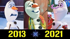 ⛄ Олаф - Эволюция (2013 - 2021) ! Все Появления Снеговичка !