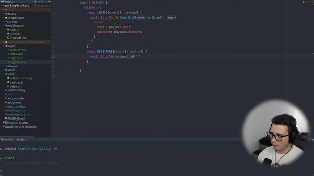 Nuxt Auth - Parking system with Laravel & VueJs (ep. 6) смотреть онлайн
