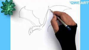 How to draw a Dragon | Flying Dragon Drawing lesson