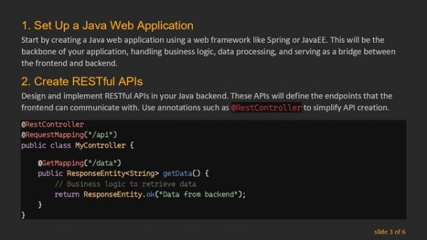 Connecting Java Backend with HTML/CSS Frontend