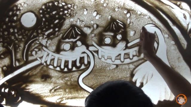 Рисуем песком на стекле смотреть онлайн
