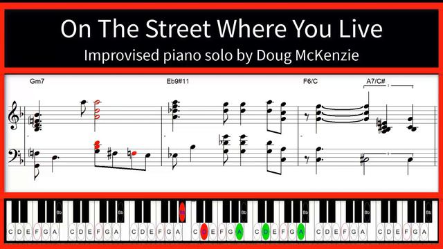 On The Street Where You Live - jazz piano tutorial смотреть онлайн
