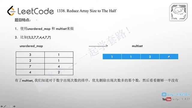 小飞羊 LeetCode 1338. Reduce Array Size to The Half [套路得人薪C++] смотреть онлайн