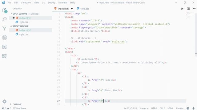 CSS3 Sticky Navbar смотреть онлайн