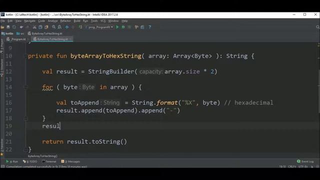 binary to hexadecimal in kotlin смотреть онлайн