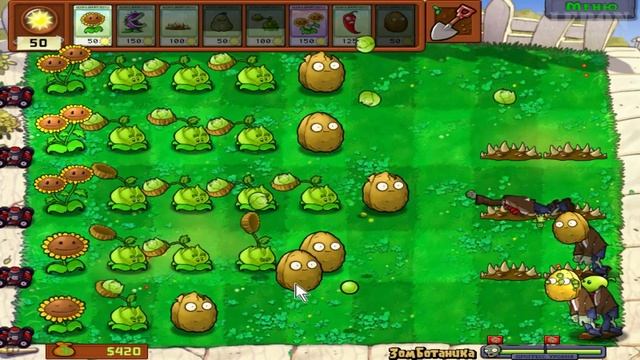 ч.30 Растения против Зомби с кошкой - ЗомБотаника и боулинг смотреть онлайн