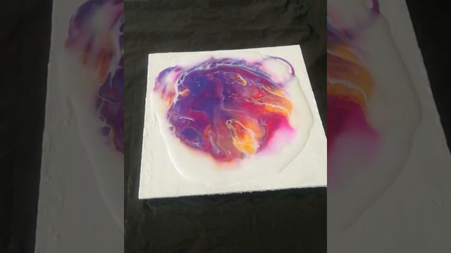 Акриловая заливка в технике "Грязный стакан". Acrylic Pour смотреть онлайн