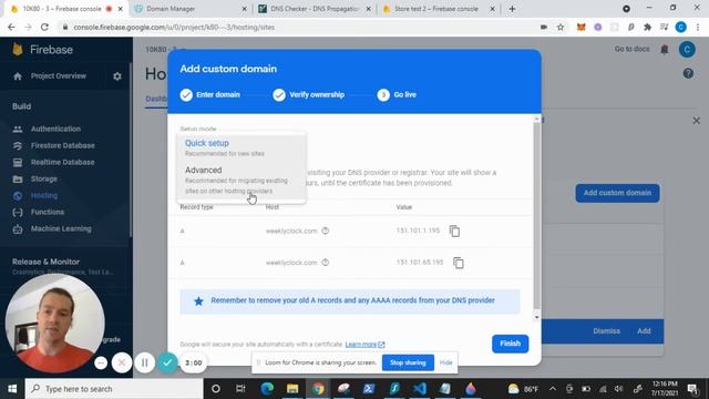 Firebase Hosting custom domain configuration with GoDaddy DNS смотреть онлайн