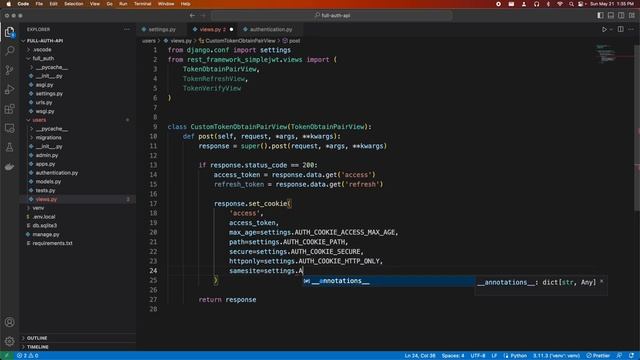 Next.js and Django JWT Authentication | Part 1 - Backend API смотреть онлайн