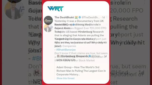 World React to Hindenburg Report on Adani Group | P bhushan, S Swami, смотреть онлайн