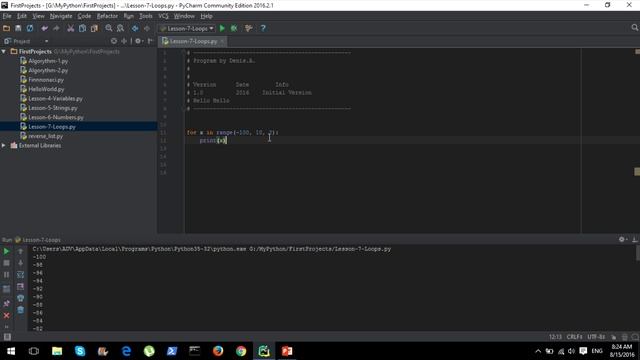 Python - Работа с Циклами смотреть онлайн