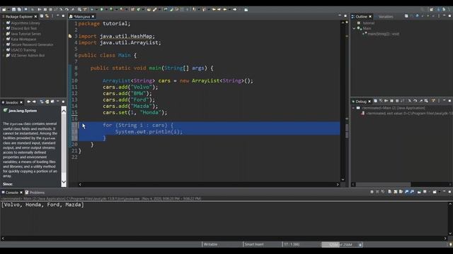 Java Tutorial Series: Lesson 05 - HashMaps & ArrayLists смотреть онлайн