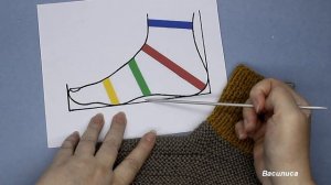 Тапочки носки для взрослых спицами Василиса