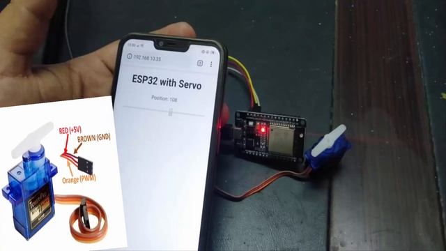 ESP32 Web Server Control Servo motor from web page with Arduino IDE смотреть онлайн