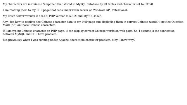 DevOps & SysAdmins: How to read Chinese character from MySQL to PHP page by resin server? смотреть онлайн