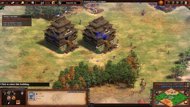 Age of Empires II: Definitive Edition | 1 vs. 1 | Chinese vs. Huns | part 2 смотреть онлайн