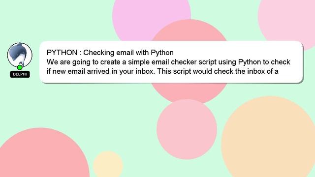 PYTHON : Checking email with Python смотреть онлайн