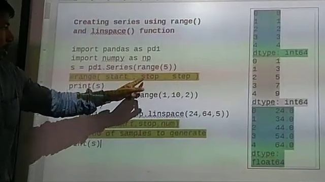 5. Creating Series Using range() linspace () Part 3 смотреть онлайн