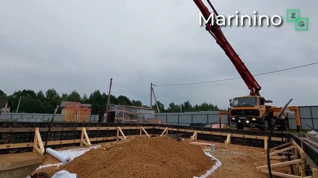 Заливаем ленточный фундамент для дома Загорянка Open Space ZG в Дмитровском районе смотреть онлайн
