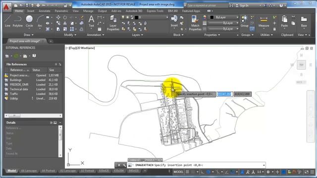AutoCAD 2015_Scale an image with geo reference points смотреть онлайн