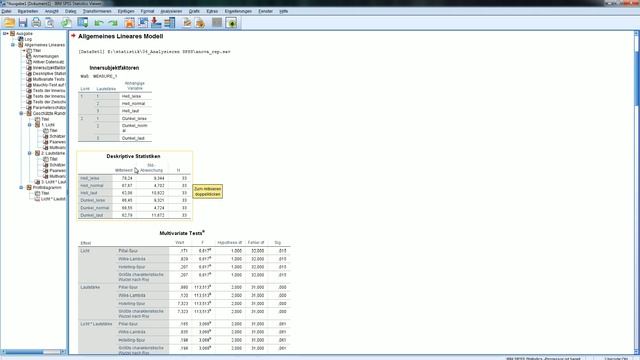Zweifaktorielle Varianzanalyse (ANOVA) mit Messwiederholung in SPSS durchführen - Analysieren (81) смотреть онлайн