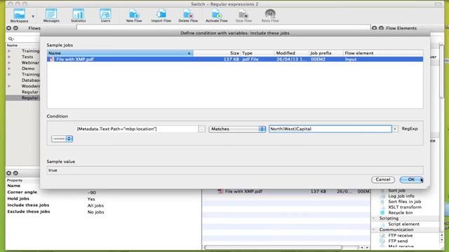 Use regular expressions in Enfocus Switch смотреть онлайн
