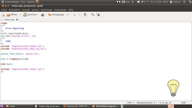 Ternärer Operator - (PHP 1-035) смотреть онлайн
