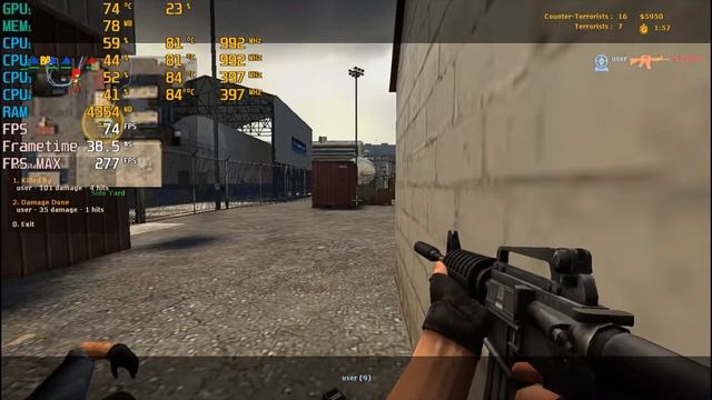 Counter-Strike Source: Intel i5-1035G1 NVIDIA GeForce MX330, 720p, 766p смотреть онлайн