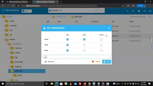 How to Change File Permissions via DirectAdmin? | MilesWeb смотреть онлайн