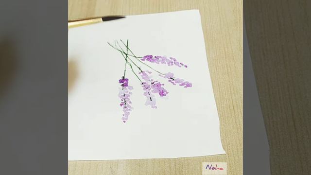 Lavender , loose watercolour flowers смотреть онлайн