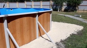 Овальный бассейн каркасный на загородной даче. Морозоустойчивый бассейн каркасный - глубокая модель