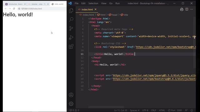 How to Install Bootstrap and Font Awesome Icons Libraries Into Your Website Projects смотреть онлайн