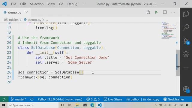 Demo: Mixins | More Python for Beginners [11 of 20] смотреть онлайн