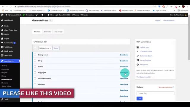 How to Remove GeneratePress Footer Copyright Text | GeneratePress Theme Customization | Blogging смотреть онлайн