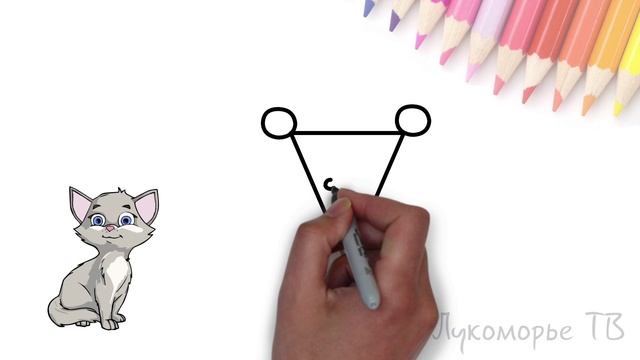 Рисуем мышку. Вместе с Котей рисуем мышку для самых маленьких! смотреть онлайн