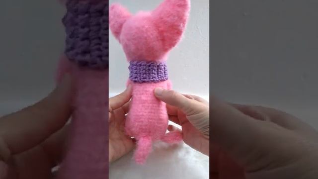 Розовый песик в сиреневом ошейнике по МК Светланы Комаровой смотреть онлайн