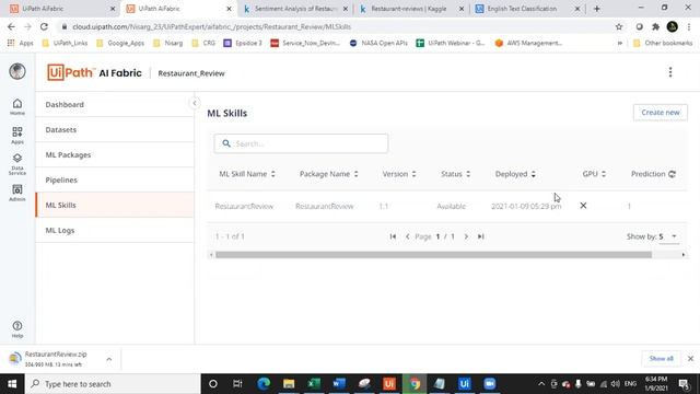 UiPath AI Fabric Text Classification Model смотреть онлайн