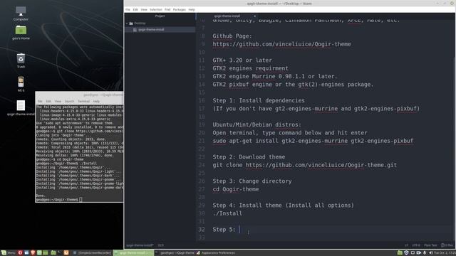 How to install Qogir Theme on Linux Mint, Ubuntu, Debian смотреть онлайн