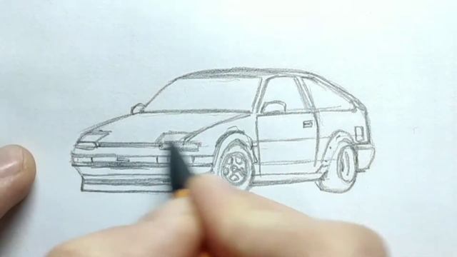 How To Draw A TOYOTA COROLLA AE86 TRUENO 1983 / Drawing A 3d Car / Coloring Ae 86 Levin Hachiroku