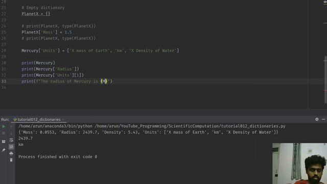 Scientific Python: 012: Python Dictionaries смотреть онлайн