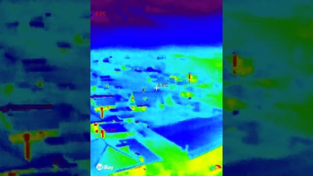 двор через тепловизор Infiray