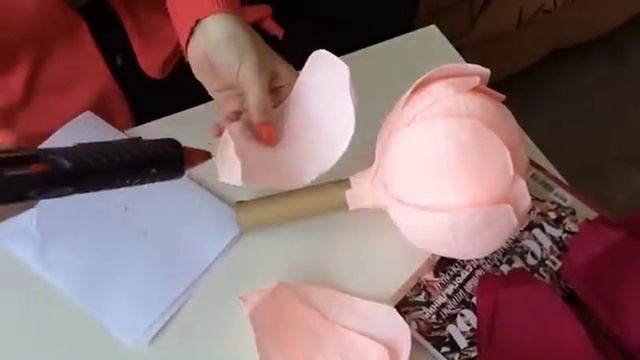 Большой пион из бумаги смотреть онлайн