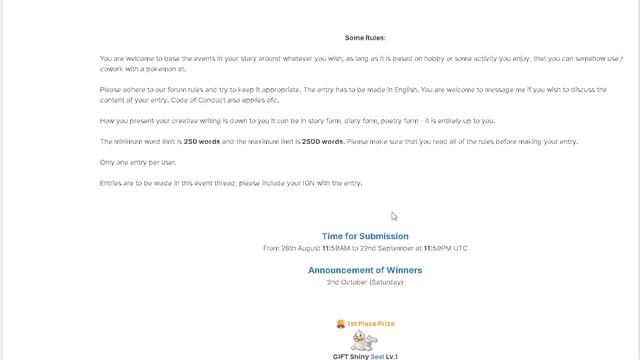 Writing Competition! Shiny Seel Prize! (PokeMMO Official Event) смотреть онлайн