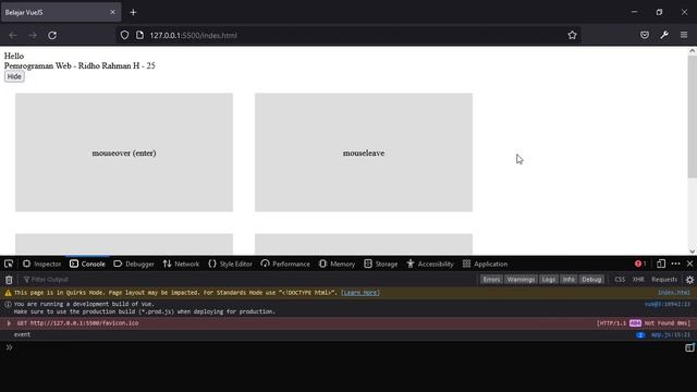 VueJS Other Mouse Event смотреть онлайн