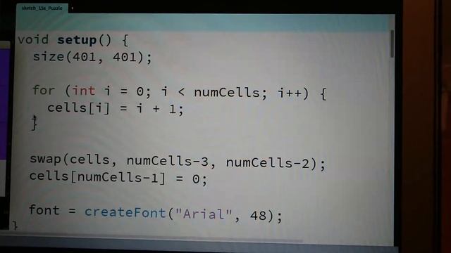 Simon's Fifteens Puzzle in Processing (Java) смотреть онлайн