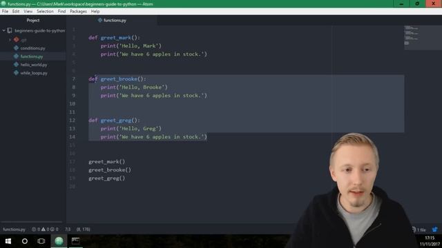 PYTHON FUNCTIONS (Beginner's Guide to Python Lesson 6) смотреть онлайн