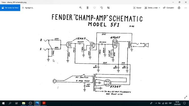 Análisis básico del circuito Fender Champ 5F1 смотреть онлайн